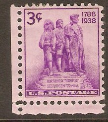 United States 1938 3c Northwest Territory stamp. SG847.