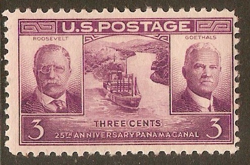 United States 1939 3c Panama Canal Anniversary. SG853.