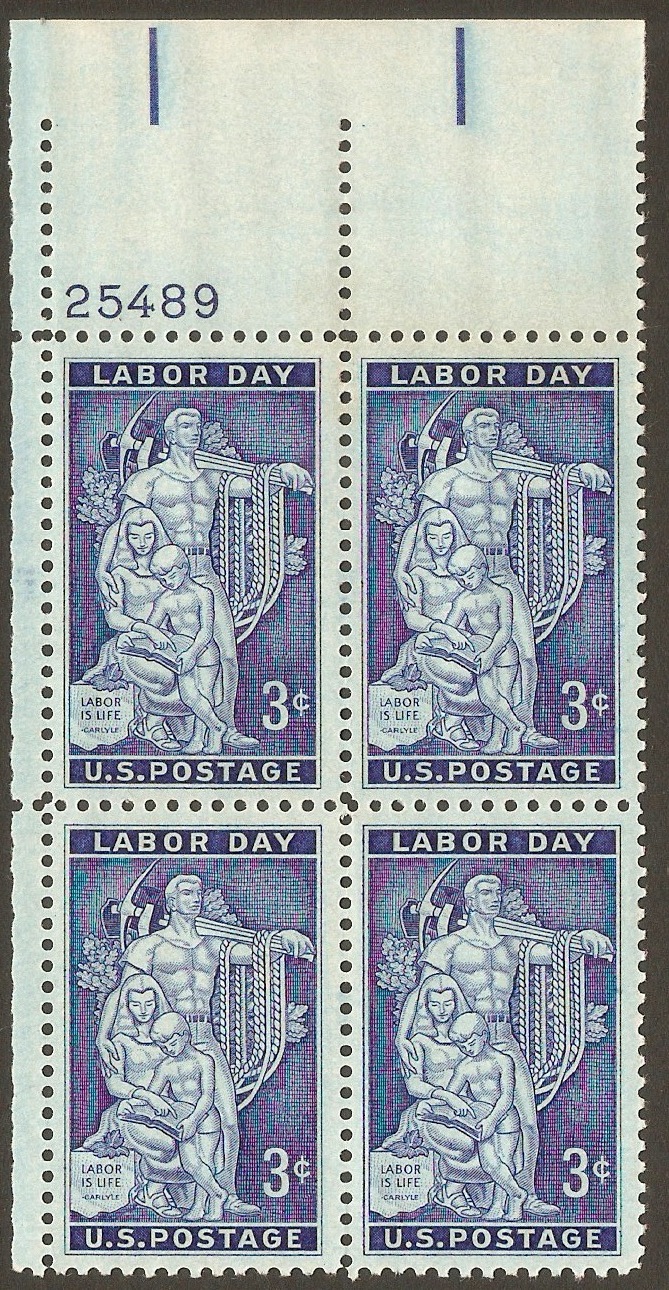 United States 1956 3c Labour Day stamp. SG1084.