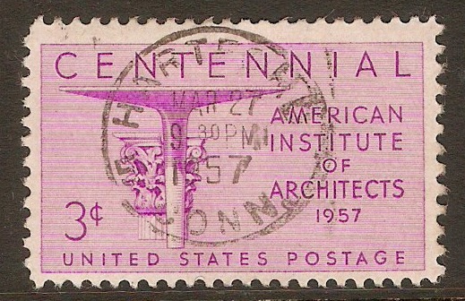 United States 1957 3c Architects Institute stamp. SG1091.