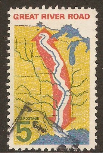 United States 1966 5c Great River Road stamp. SG1299.