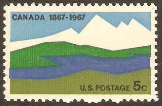 United States 1967 5c Canadian Centennial Stamp. SG1304.