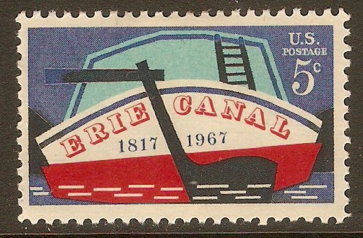 United States 1967 5c Erie Canal Anniversary stamp. SG1305.
