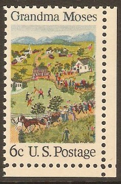 United States 1969 6c Grandma Moses Stamp. SG1357.