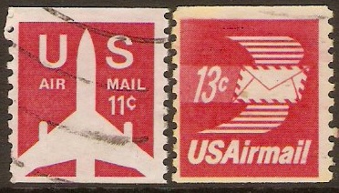 United States 1971 Air Mail Stamps Set. SGA1425-SGA1426.