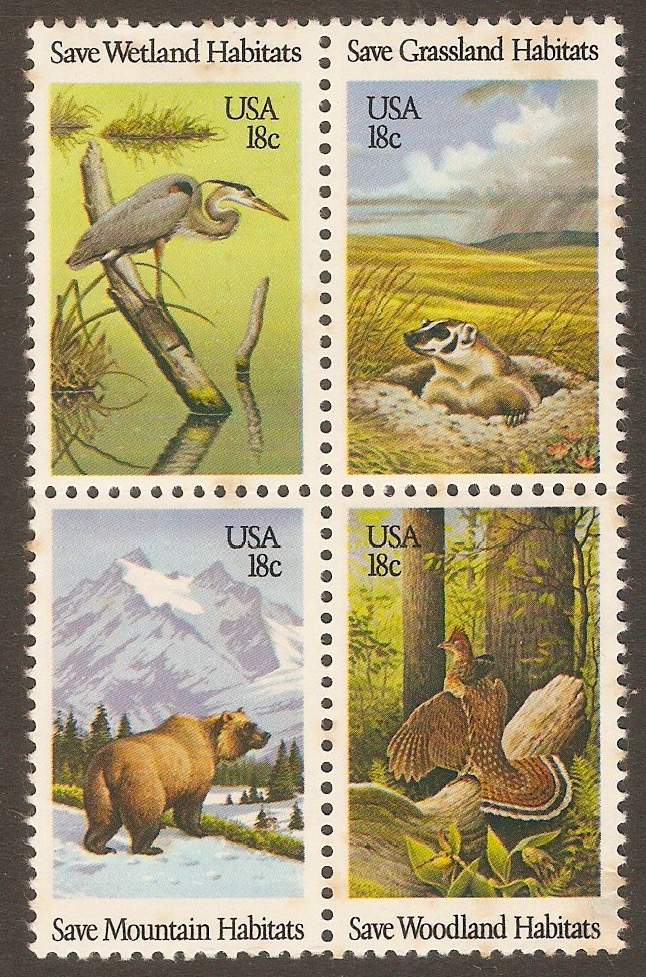 United States 1981 Wildlife Habitats set. SG1895a.