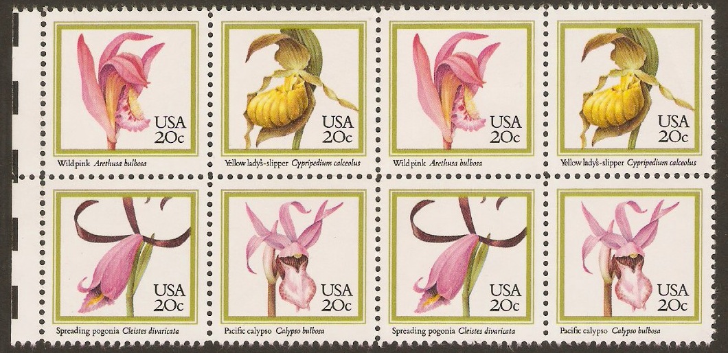 United States 1984 Orchids Set. SG2073a.