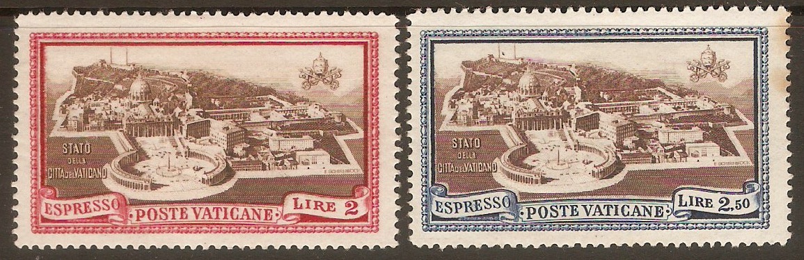 Vatican City 1933 Express Letter set. SGE35-SGE36.