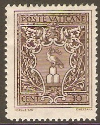 Vatican City 1945 30c Brown. SG100.
