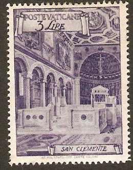 Vatican City 1949 3l Deep violet. SG140A.