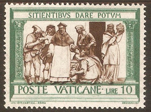 Vatican City 1959 10l Works of Mercy series. SG327.