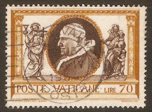 Vatican City 1959 70l Works of Mercy series. SG333.