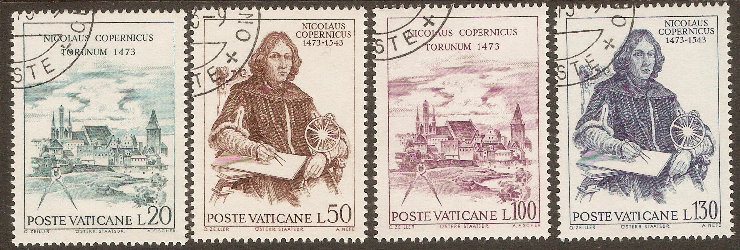 Vatican City 1973 Copernicus set. SG597-SG600.