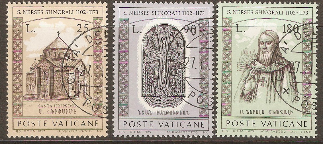 Vatican City 1973 St. Narsete Shnorali set. SG605-SG606.