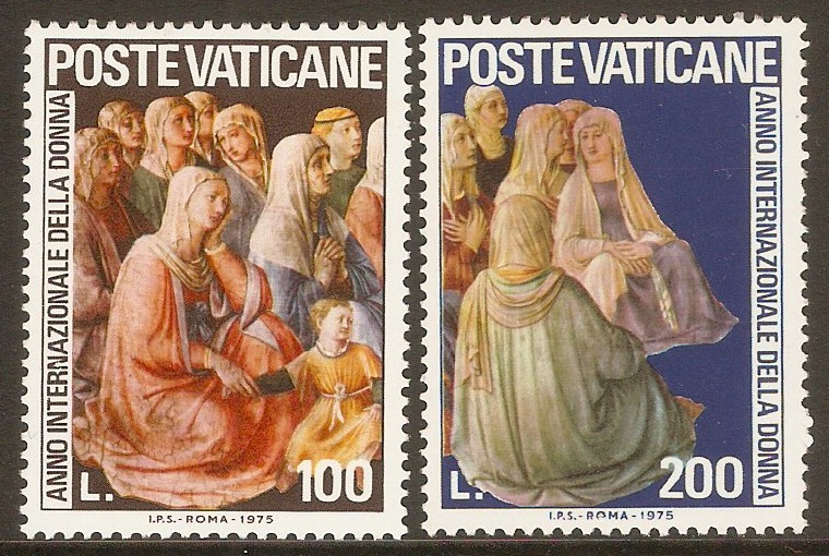 Vatican City 1975 Int. Women's Year set. SG649-SG650. - Click Image to Close