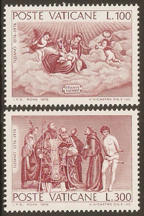 Vatican City 1976 Titian Commemoration set. SG654-SG655.