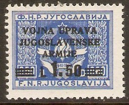 Yugoslavia Incorporation 1947 1l.50 on 0.50d Blue. SG103.