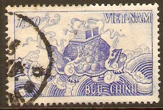 South Vietnam 1955 1p.50 Blue. SGS3.