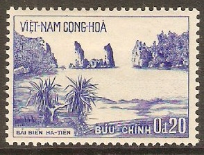 South Vietnam 1964 20c Blue - Hatien Beach Series. SGS222.