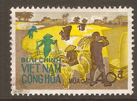 South Vietnam 1971 40p Rice Harvest series. SGS389. - Click Image to Close