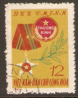 North Vietnam 1963 12x Disabled Soldiers mail. SGNMF277.