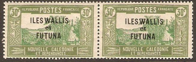 Wallis and Futuna 1930 30c Blue-green and green. SG52.