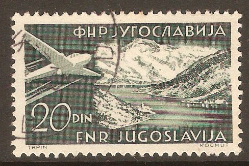 Yugoslavia 1951 20d Grey-green - Air series. SG680.