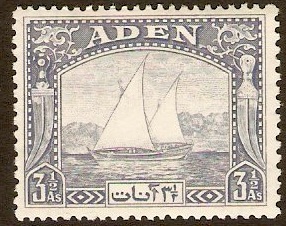 Aden 1937 3a Grey-blue. SG7.