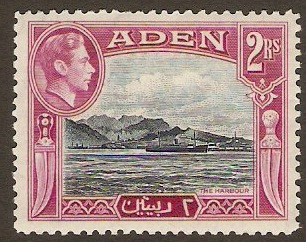Aden 1939 2r Deep blue and magenta. SG25.