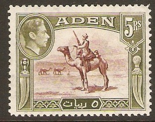 Aden 1939 5r Red-brown and olive-green. SG26.