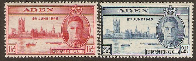 Aden 1946 Victory Set. SG28-SG29.