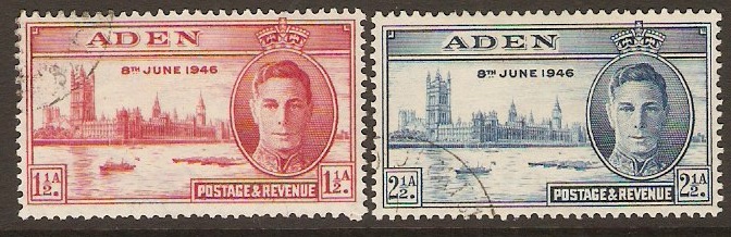Aden 1946 Victory Set. SG28-SG29.