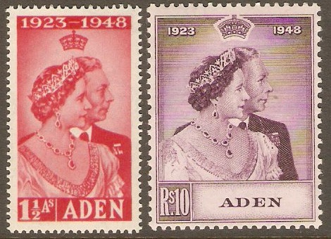 Aden 1949 Royal Silver Wedding set. SG30-SG31.