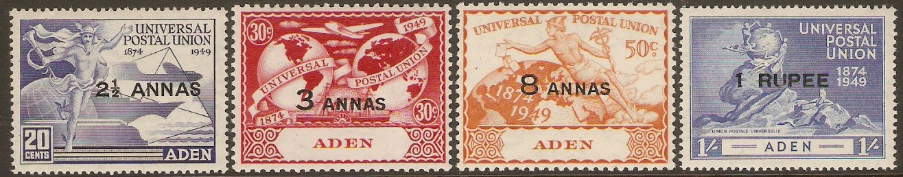 Aden 1949 UPU Anniversary Set. SG32-SG35.