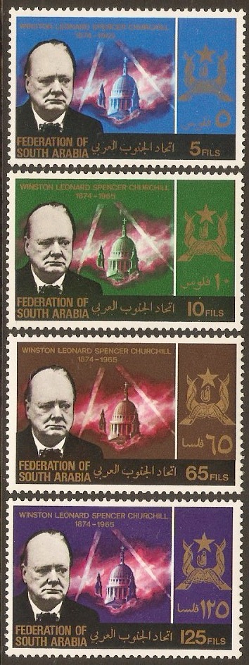 South Arabia 1966 Churchill Commemoration Set. SG19-SG22.