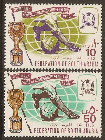 South Arabia 1966 World Cup Football Set. SG23-SG24.