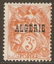 Algeria 1924 3c Orange-red. SG4.