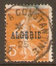Algeria 1924 5c Orange. SG6.
