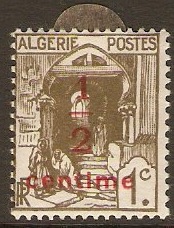 Algeria 1926 c on 1c Olive. SG71.