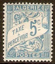 Algeria 1926 5c Blue Postage Due. SGD34.