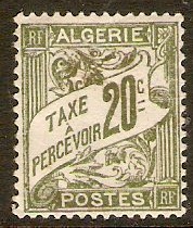Algeria 1926 20c Olive-green Postage Due. SGD36.