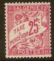 Algeria 1926 25c Rosine Postage Due. SGD37.