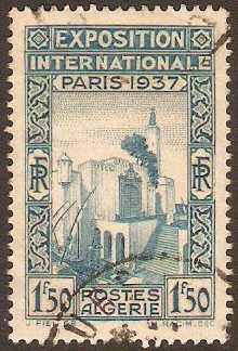 Algeria 1937 1f.50 Blue. SG142.