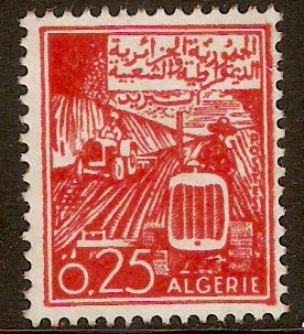 Algeria 1964 25c Red - Skills series. SG428.