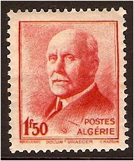 Algeria 1942 1f.50 Orange-Red. SG202.