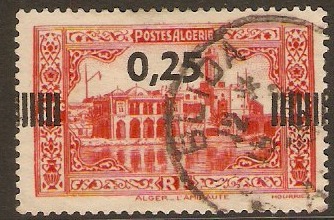 Algeria 1938 25c on 50c Scarlet. SG154.