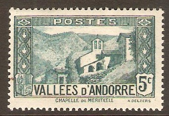 Andorra 1932 5c Deep bluish green. SGF27.