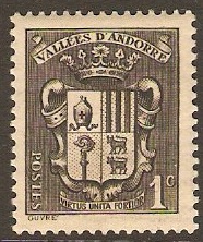 Andorra 1936 1c black. SGF83.