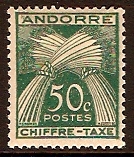 Andorra 1943 50c myrtle green. SGFD103.