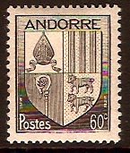 Andorra 1944 60c black. SGF101.